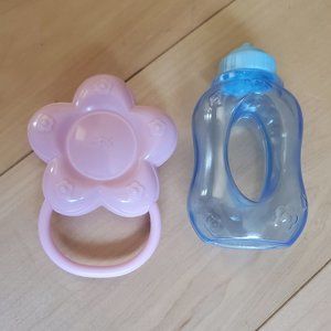2004 Cabbage Patch Kids Baby Doll Bottle & Rattle Toy Accessories CPK